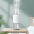thumbnail image 2 of 280mL Double Spray Humidifiers with LED Night Light Cool Mist Humidifier 2 Spray Modes Portable Desk Humidifiers for Bedroom Home Office Baby Room Auto Shut-Off, 2 of 8