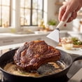 thumbnail image 4 of Cook with Color 12.6-Inch Stainless Steel Griddle Turner with Heat-Resistant Silicone Grip, Cream, 4 of 5