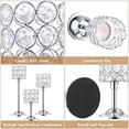 thumbnail image 3 of 12 Pieces Crystal Candle Holders Set 3 Sizes Tall Crystal Wedding Candlestick Holders Pillar Candelabra Stand for Table Centerpieces for Christmas Party Wedding Dining Decoration (Silver), 3 of 6