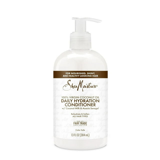 SheaMoisture 100% Virgin Coconut Oil Daily Hydrating Conditioner For All Hair Types with Coconut Milk & Acacia Senegal Nourish & Soften