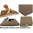 thumbnail image 5 of Dogbed4less 47"X29"X4" Size Brown Microsuede Washable External Replacement Cover Only, 5 of 5