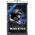 thumbnail image 3 of NFL Baltimore Ravens - Neon Helmet 23 Wall Poster with Magnetic Frame, 22.375" x 34", 3 of 5