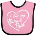 thumbnail image 3 of Inktastic I Love My Nana and Papa in White Chalk Heart Boys or Girls Baby Bib, 3 of 4