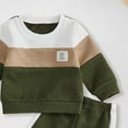 thumbnail image 4 of TOWED22 Toddler Baby Boy Sweatshirt Outfit Dinosaur Print Long Sleeve Shirt Jogger Pants Fall Outfits Winter Clothes Set Size:18-24 M,Color:Green, 4 of 7