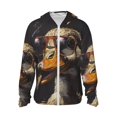 thumbnail image 1 of KLL Sweat à Capuche Moderne Drôle Imprimé Canard pour Hommes Femmes UPF 50+ Protection Solaire Extérieur Manches Longues Pêche Randonnée Performance Chemise-Moyen, 1 of 7