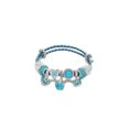 thumbnail image 1 of Women Stainless Steel Crystal Bee Charms Bracelets Wire Cable Rhinestones Disco Ball Open Adjustable Cuff Bangle DIY Jewelry, 1 of 4