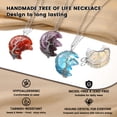 thumbnail image 3 of Bestyle Tree of Life Crescent Moon Necklace Nature Amethyst Healing Crystal Necklaces February Birthstone Jewelry Gifts for Mother's Day Birthday, 3 of 7