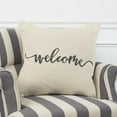thumbnail image 2 of Rizzy Home Sentiment, Square, Cotton Poly Filled Decorative Throw Pillow, 20" x 20", Natural, 2 of 5