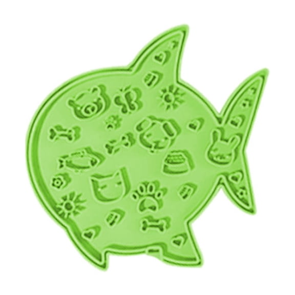 Silicone Pet Mat Fish Shaped Slow Feed Licking Mat for Dogs and Cats, Anti Choking Spill Proof Durable Silicone Dog Mat for Home Feeding and Enrichment