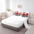 thumbnail image 5 of Castle Fairy Red Floral Rose Twin Bedding Sets,Romantic Flowers Bedding Comforter Set, 5 of 8