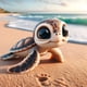 thumbnail image 1 of 5D DIY Taladro Diamante Pintura Tortugas Marinas Kit Del Arte 30x30cm, 1 of 9