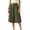Army Green, variant on Women's High Waist Wide Leg Culottes Drawstring Casual Trousers for Summer Beach Daily Wear