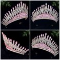 thumbnail image 3 of EXHUMKY Crown Headbands De Moderno En Rosa Para Uso En Bodas Y Fiestas Con Detalle, 3 of 7