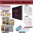 thumbnail image 4 of Álbum de Fotos Scrapbook con Pegatinas DIY Retro con Páginas Extraíbles, Regalo para Cumpleaños/Bodas (Amor), 4 of 4