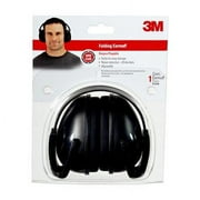 3M Folding Adjustable Earmuff, Black/Red