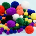 thumbnail image 4 of Hello Hobby Multicolor Rainbow Pom Poms, 100 Piece, 4 of 6