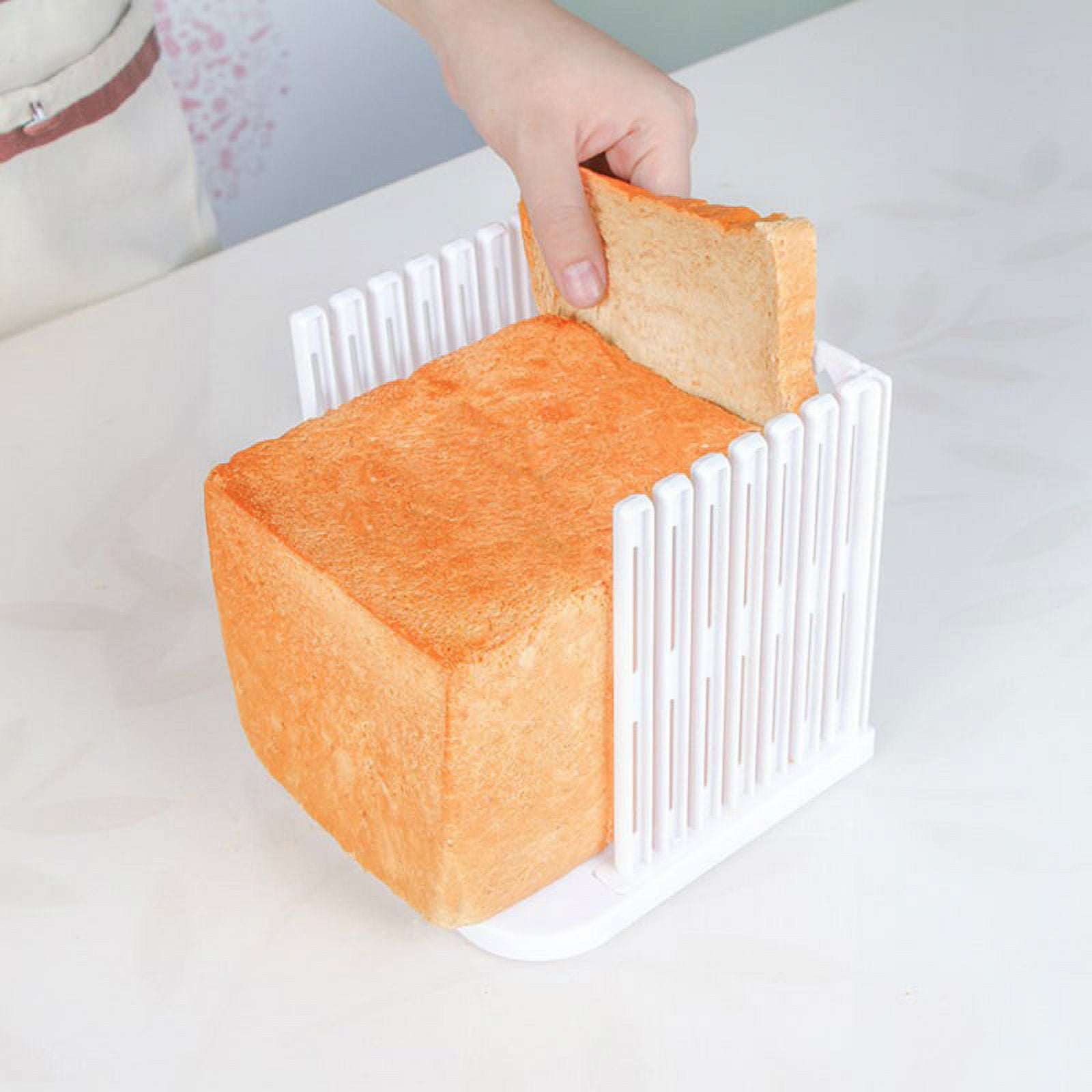 Oenbopo Bread Slicer for Homemade Bread, Foldable Toast Slicer