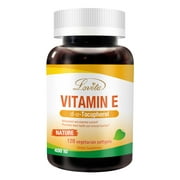 Lovita Vitamin E 400 IU Softgels, Natural Vitamin E 268 mg (as D Alpha Tocopherol), Vegan Vitamin E for Healthy Skin, Hair, Nails & Immune System Support, 120 Vegetarian Softgels