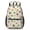 Hedgehog and Gingham Beige Pattern, variant on Hedgehog and Mushroom Purple Pattern 17" Waterproof Oxford School Backpacks for Teens, S-Shape Padded Straps, for School, Travel, Hiking, Camping