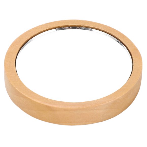 Portable Wood Mirror, Handheld Wood Mirror Round Clear Reflection With Edges For Cosmetic