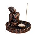 thumbnail image 3 of Portavelas de resina con forma de Buda, figuras decorativas para habitaciones. Cobre, 3 of 9