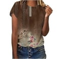 thumbnail image 1 of Birdeem Mode Femmes Été Demi-Manche Chandail-Over Couleur Unie Blouse Décontractée, 1 of 1