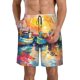 thumbnail image 1 of Fotbe Colorful Fishing Boats Trajes de Baño Estampados para Hombre, Shorts de Verano de Secado Rápido, Ropa de Playa, Bañadores-XX-Large, 1 of 6