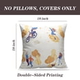 thumbnail image 2 of LALILO Throw Pillow Covers People Autumn Park Fun Walking Dog Cushion Cover 18" x 18", 2 Pack, 2 of 6