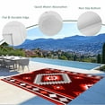 thumbnail image 4 of Fsddascl Red Boho Outdoor Rug for Patio/Deck/Porch, Non-Slip Large Area Rug 4 x 6 Ft, Neutral Tribal Ethnic Abstract Geometric Motifs Indoor Outdoor Rugs Washable Area Rugs, Camping Rug Carpet Runner, 4 of 9