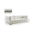 thumbnail image 3 of Meridian Furniture Gwen Cream Velvet Sofa, 3 of 15
