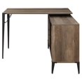 thumbnail image 4 of ACME Bureau en Bois Zakwani avec Rangement en Chêne Rustique et Noir, 4 of 7