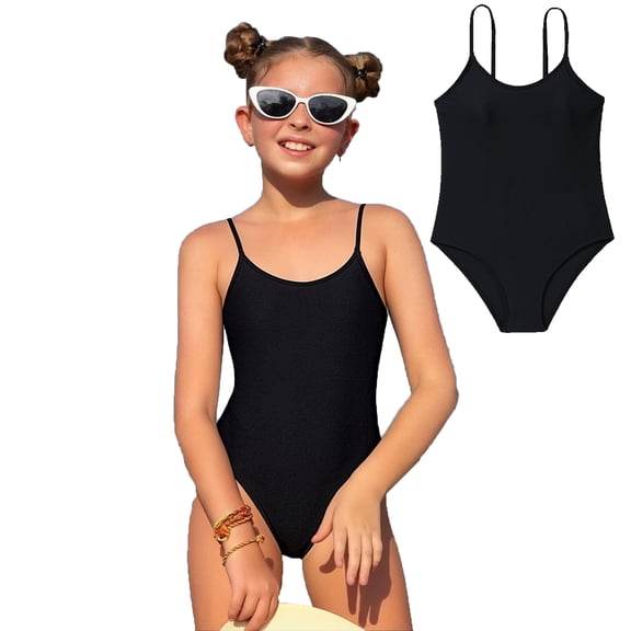 Kids Girls Swim Suit Red Kids One Piece Swimsuit Girls Girl Bathing Suits for Teenagers 8-9 Years