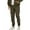 Army Green, variant on WRKEKC Joggers for Men Casual Solid Color Fitness Pants Fleece Lined Tapered Athletic Workwear Pants for Men Running Active Wear Outfits
