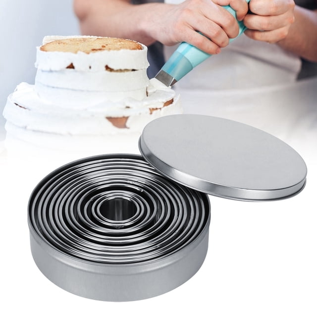 Moldes Redondos Para Galletas, Accesorios Para Hornear Con Anillo De Acero Inoxidable Para Panadería Doméstica, 12 Uds. De Moldes Portátiles Para Hornear