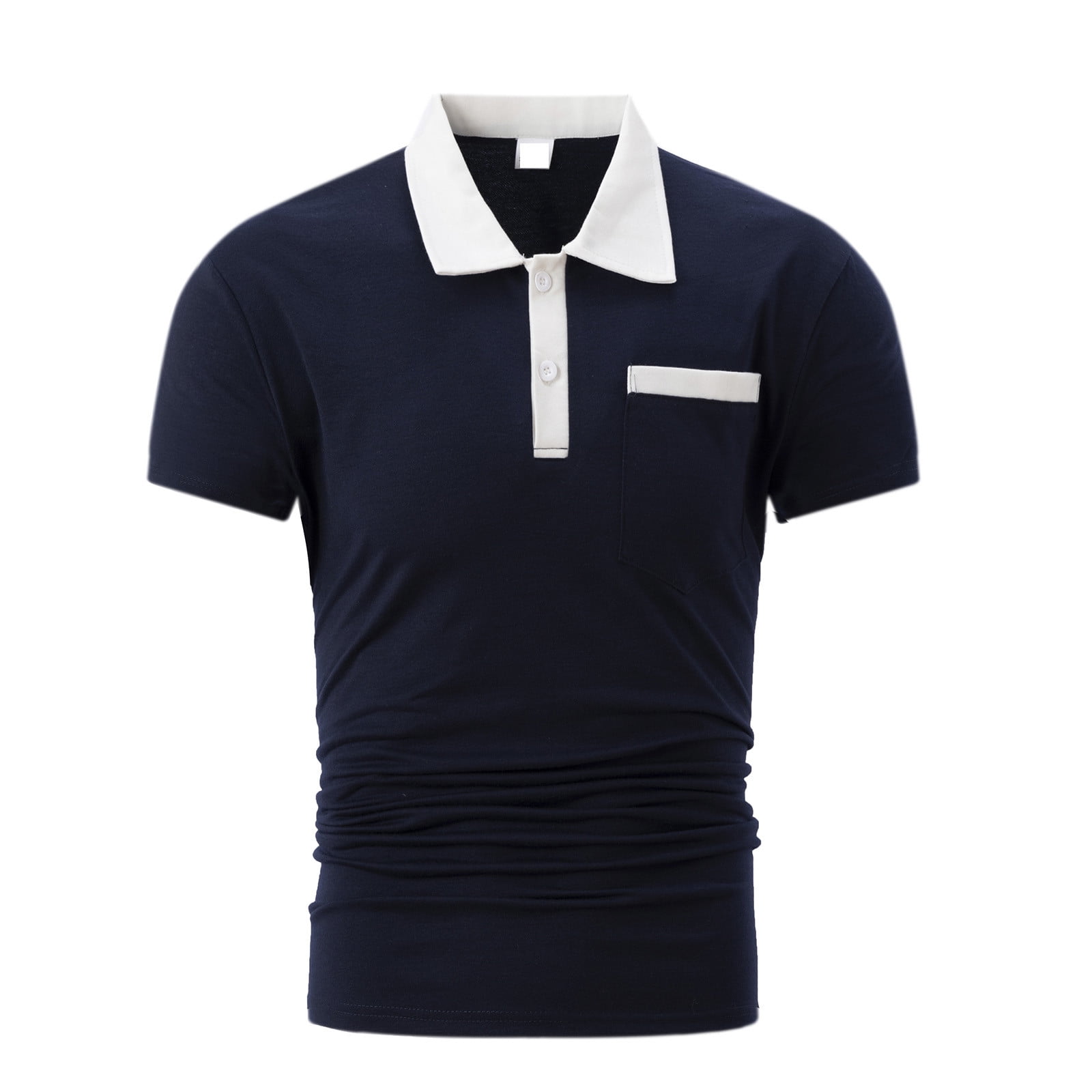 lcziwo Big and Tall Golf Polo Shirts for Men Men Golf Polo Shirts with Pocket Short Sleeve Solid Dry Fit Moisture Wicking 4 Way Stretch Summer