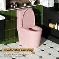 thumbnail image 2 of One-Piece Toilet for Bathrooms,Modern Toilet Elongated Bowl with Soft Close Seat,1.1/1.6 GPF,Pink 02, 2 of 8
