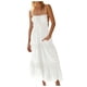 thumbnail image 1 of Vestido largo sin espalda con tirantes finos para mujer - Color liso, tirantes ajustables, diseño fluido y vaporoso para el verano, 1 of 8