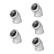 thumbnail image 1 of 5pzs Codo 45° Galvanizado 1/4 Npt 6mm Hidráulico Agua Aire, 1 of 1