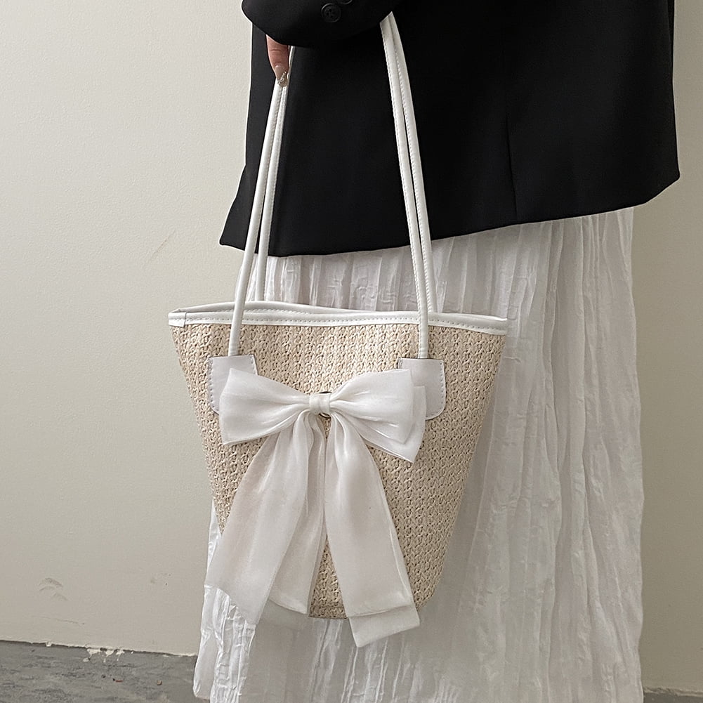 Shoulder Bag Straw Purse With Zipper Straw Purses For Women 2025