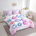 thumbnail image 3 of Erosebridal Watercolor Pumpkin Bedding Full Size,Vintage Tie-Dye Bed Set,Harvest Fruit Bedding Sets Full Size,Super Cozy Room Decoration Reversible,7pcs, 3 of 7