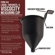 TCP Global SG244 Liquid Thickness & Viscosity Measuring Cup Ford # 4 Four, Viscosimeter to Measure Paint