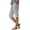 05# Gray, variant on Petite Capris for Women Knee Length Pull On Cotton Linen Capri Pants Striped Dressy Casual Straight Leg Elastic Waist Cropped Pants with Pockets Wine S