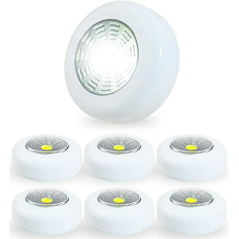 UMECORE Tap Light Push Light, 7 Pack Puck Lights Battery Operated Small Portable Night Light Wireless Stick Up Lights Multi-Purpose Battery Powered
