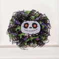 thumbnail image 4 of WIFKLSIIPG Couronnes de Sorcière pour Porte d'Entrée Couronne Éclairée Violette avec Chapeau de Sorcière Décorations en Maille pour Maison Intérieur Extérieur Fête (), 4 of 8