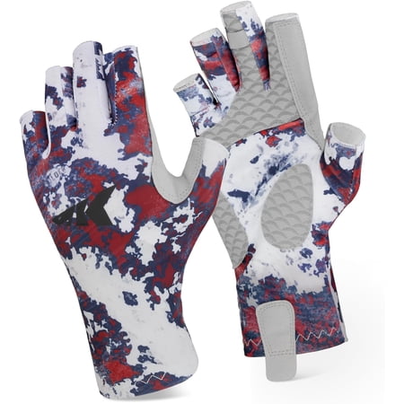 KastKing La Sal Fishing Gloves UPF50+ Sun Gloves UV Protection Fingerless Gloves Men Women for Outdoor Kayaking Rowing Paddling Canoeing Hunting