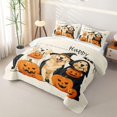 thumbnail image 3 of Homewish Golden Retriever Dog Bed Spread Queen,Happy Halloween Print Queen Coverlet Set,Cream,Pumpkins Decor,3 Pieces, 3 of 7