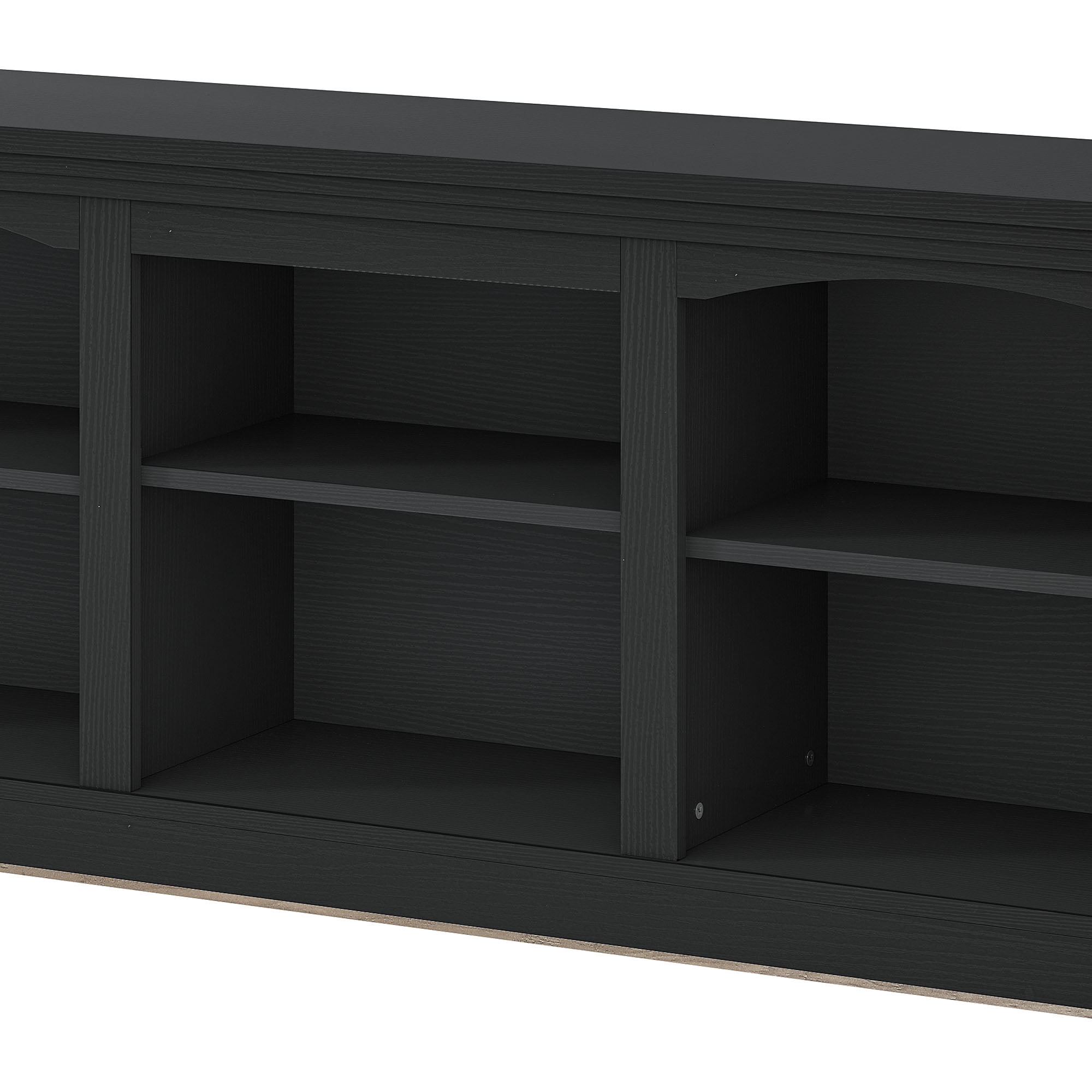 Uforic TV Stand for 80 Inches TV, Farmhouse Entertainment Center with Adjustable Shelf & Storage Cabinets, Black