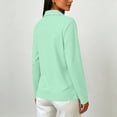 thumbnail image 5 of LNZGNM Polo Shirts for Women Long Sleeve Collared Classic Comfortable with Lightweight Top Smart Daily Leisure,Light Green(XXL), 5 of 7