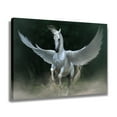 thumbnail image 2 of Fantasy Flying White Horse Canvas Poster Bedroom Decor Sports Landscape Office Room Decor Gift,Frame-style,08x12inch(20x30cm), 2 of 8