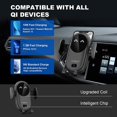 thumbnail image 3 of Wireless Induction Car Charger With Auto Clamping 360 Swivel Clip For Iphone Samsung Huawei Lg All Devices (black), 3 of 5